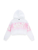 Felpa con cappuccio Bambina Disclaimer 26EDK 58914 Bianco