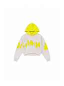Felpa con cappuccio Bambina Disclaimer 26EDK 58956 Ghiaccio/Lime