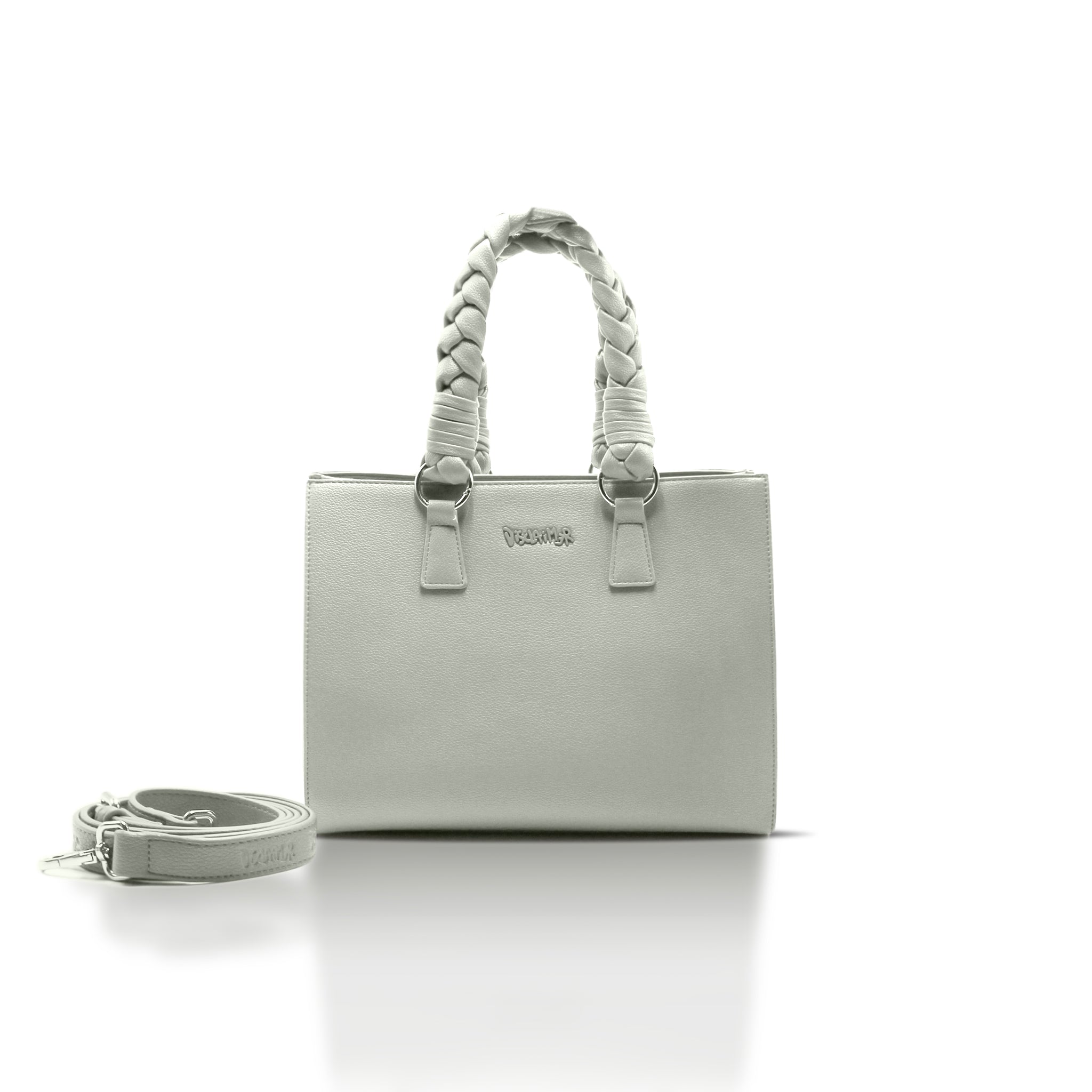Tote in eco leather off white