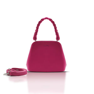 Fuchsia eco leather handbag