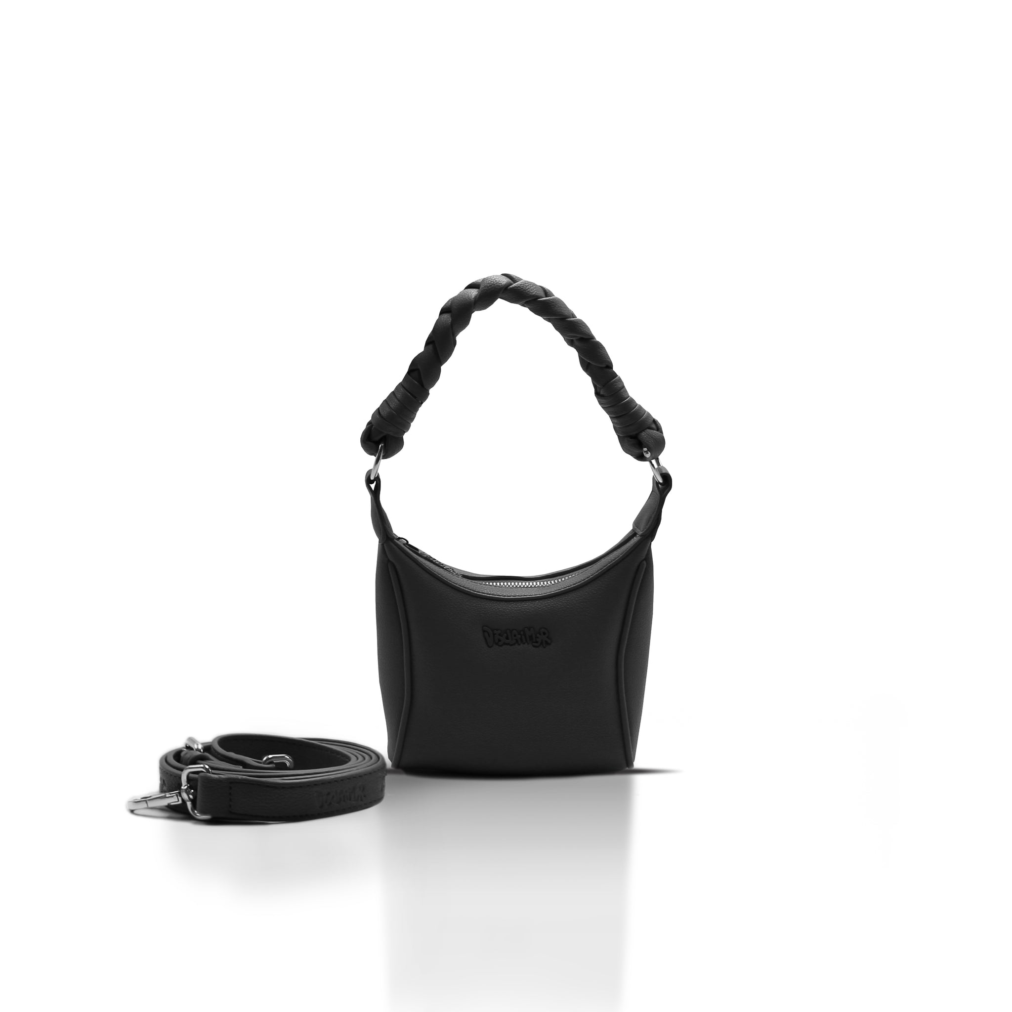 Mini bag in black eco leather
