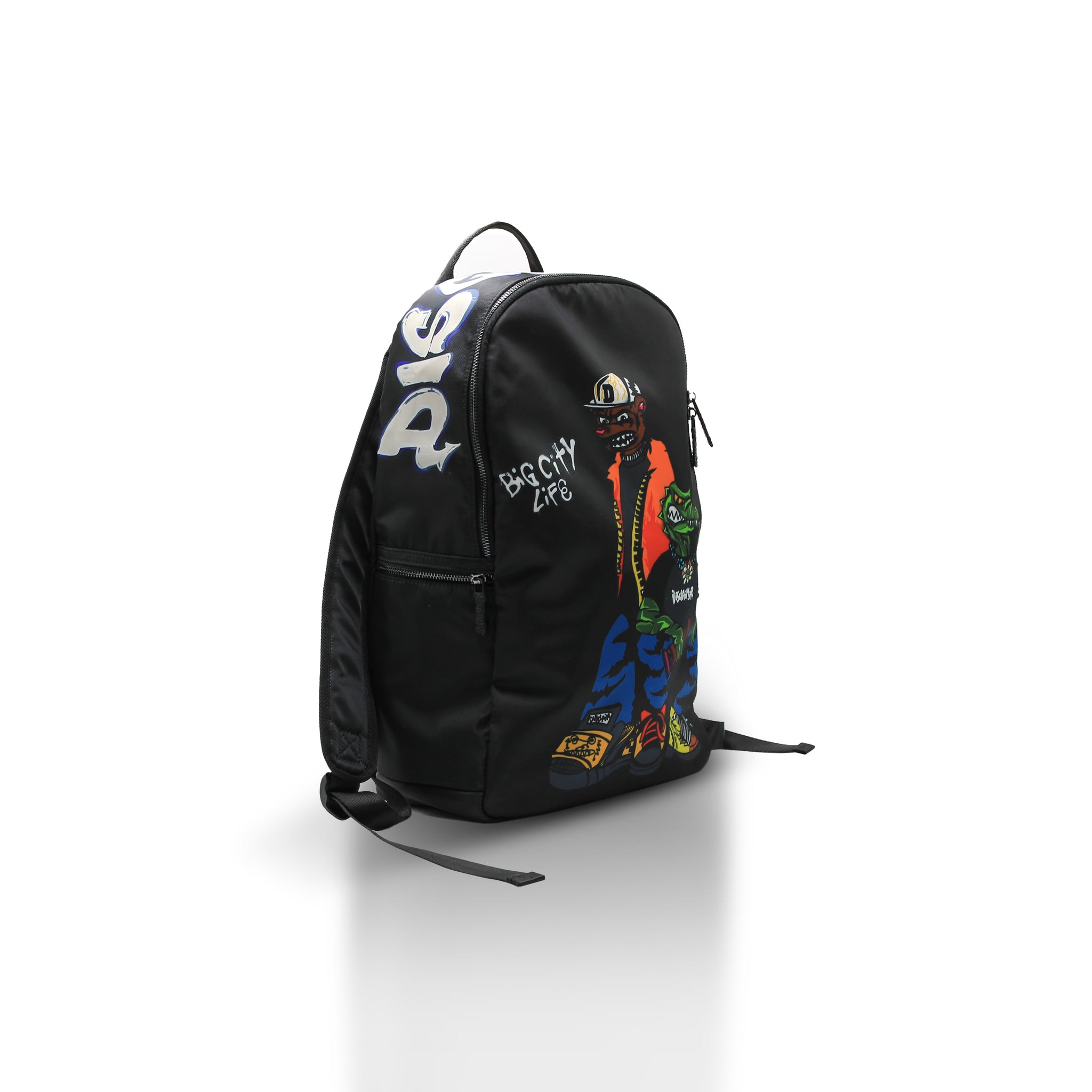 Multicolor nylon backpack